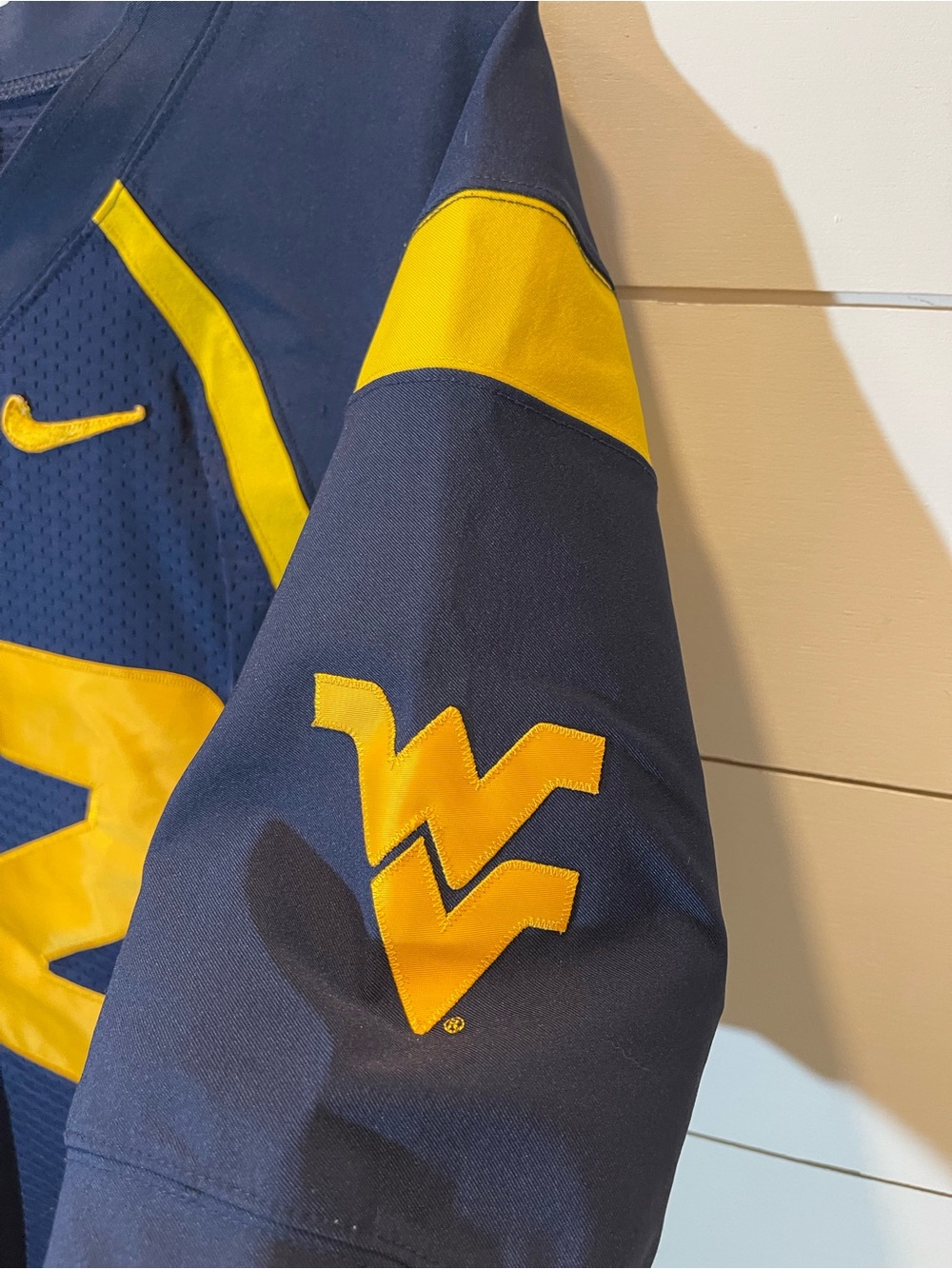 Nike West Virginia Mountaineers #12 Navy & Gold Football Jersey Adult Size 48 - Picture 4 of 8